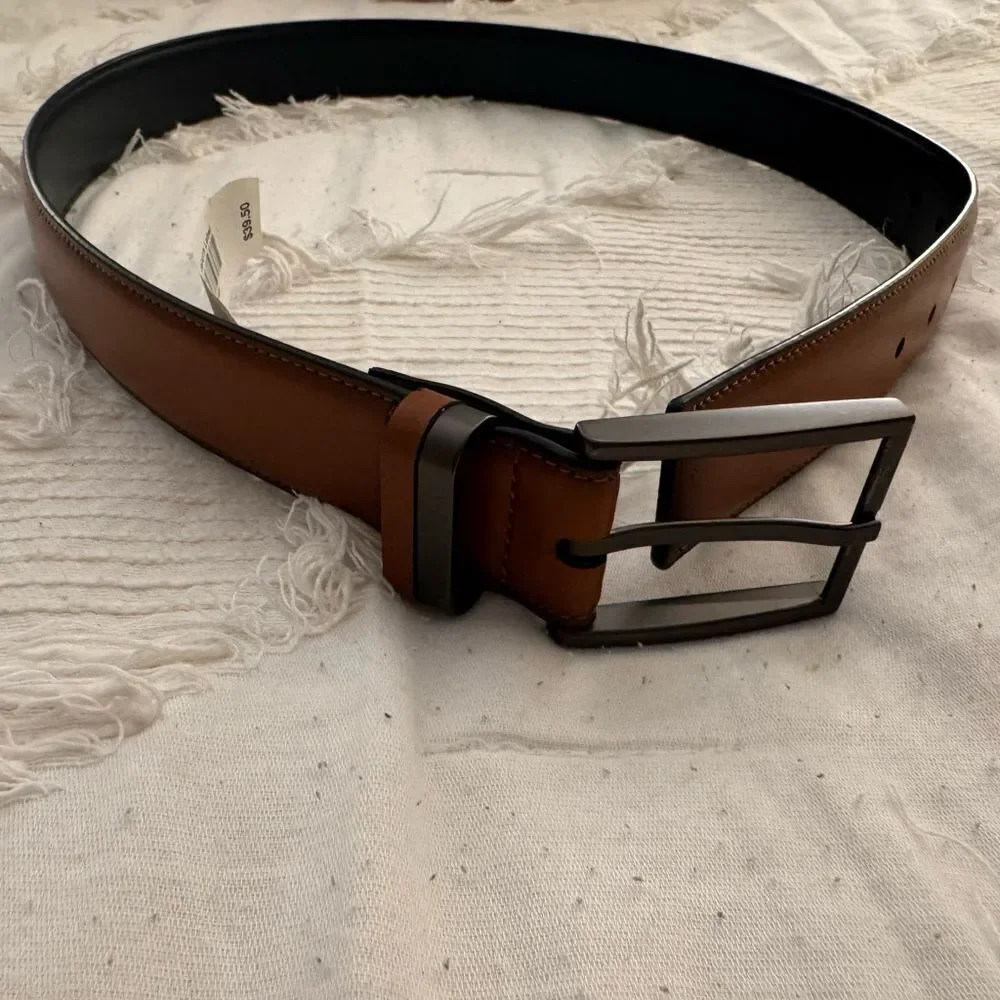 Men's Brown Belt Black on the inside.